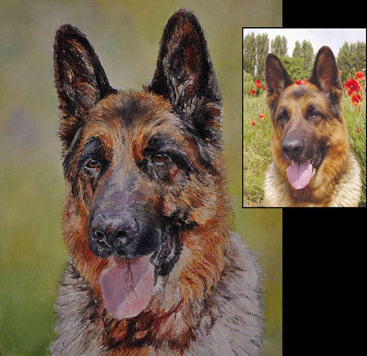 Portrait Major.jpg - Painting oil on canvas -Huile sur toile format /size 24x30